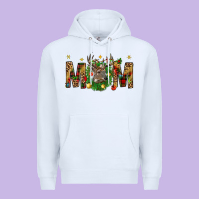 Western Mom With Reindeer Premium Hoodie Designed By Bundleandbundleshop