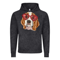 Beagle With Love Glasses Vintage Hoodie | Teevron