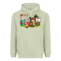 Matcha camp coffee drink Heavyweight Hoodie - MaliasSmallBusiness