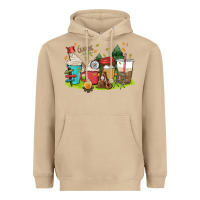 Mushroom camp coffee drink Heavyweight Hoodie - MaliasSmallBusiness