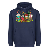 Navy camp coffee drink Heavyweight Hoodie - MaliasSmallBusiness