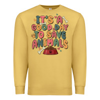 Antique Gold it's a good day to save animals Premium Sweatshirt - MaliasSmallBusiness