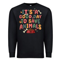 Black it's a good day to save animals Premium Sweatshirt - MaliasSmallBusiness