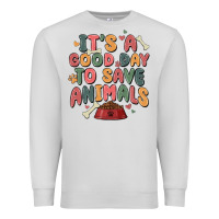 Dove Grey it's a good day to save animals Premium Sweatshirt - MaliasSmallBusiness