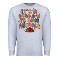 Heather Grey it's a good day to save animals Premium Sweatshirt - MaliasSmallBusiness