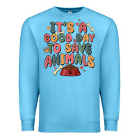 Ocean Blue it's a good day to save animals Premium Sweatshirt - MaliasSmallBusiness