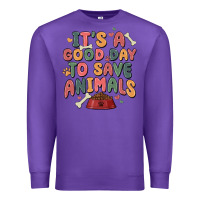 Purple it's a good day to save animals Premium Sweatshirt - MaliasSmallBusiness