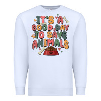 White it's a good day to save animals Premium Sweatshirt - MaliasSmallBusiness