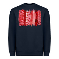 Navy valentine's day brushstroke Heavyweight Sweatshirt - RanaPortraitStore