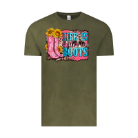 Vintage Olive life is better in boots Vintage Tee - Zillion Design Studio
