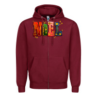 Burgundy noel Zipper Hoodie - AdoDesignShop