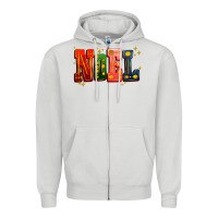 Dove Grey noel Zipper Hoodie - AdoDesignShop