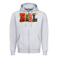 Heather Grey noel Zipper Hoodie - AdoDesignShop