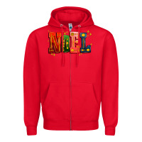 Red noel Zipper Hoodie - AdoDesignShop
