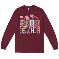 Burgundy sped teacher Long Sleeve Tee - AdoDesignShop