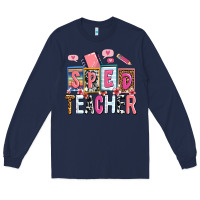 Navy sped teacher Long Sleeve Tee - AdoDesignShop