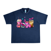 Navy antisocial butterfly coffee cups Urban Heavy Tee - Zillion Design Studio