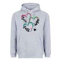 Heather Grey faith hope love Heavyweight Hoodie - MaliasSmallBusiness