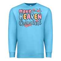 Ocean Blue make heaven crowded Premium Sweatshirt - MaliasSmallBusiness