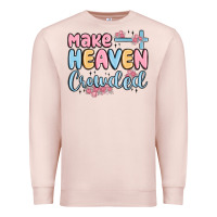 Pale Pink make heaven crowded Premium Sweatshirt - MaliasSmallBusiness