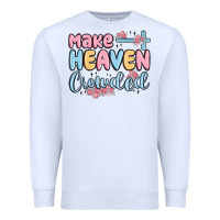 White make heaven crowded Premium Sweatshirt - MaliasSmallBusiness