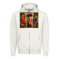 Oatmeal Heather noel mistletoe Christmas Zipper Hoodie - AdoDesignShop