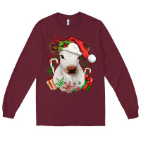 Burgundy christmas heifer Long Sleeve Tee - JahusDesignShop