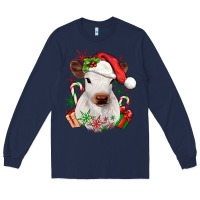Navy christmas heifer Long Sleeve Tee - JahusDesignShop