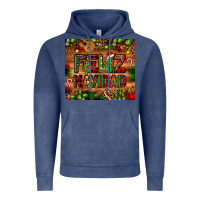Vintage Denim feliz navidad Christmas cactus leopard Vintage Hoodie - JahusDesignShop
