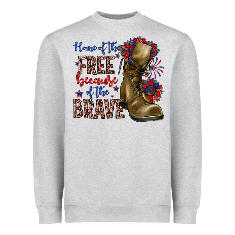 Home Of The Free Because Of The Brave Heavyweight Sweatshirt by Zillion Design Studio | Teevron