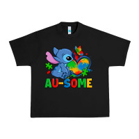 Black ausome stitch autism Urban Heavy Tee - Zillion Design Studio