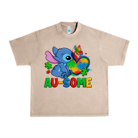 French Oak ausome stitch autism Urban Heavy Tee - Zillion Design Studio