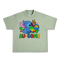 Oil Green ausome stitch autism Urban Heavy Tee - Zillion Design Studio