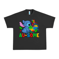 Pigment Black ausome stitch autism Urban Heavy Tee - Zillion Design Studio
