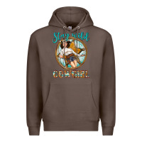 Coffee Western Stay Wild Cowgirl Premium Hoodie - BundleAndBundleShop