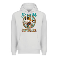 Dove Grey Western Stay Wild Cowgirl Premium Hoodie - BundleAndBundleShop