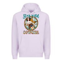 Lilac Western Stay Wild Cowgirl Premium Hoodie - BundleAndBundleShop
