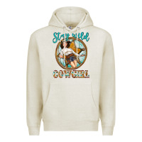 Oatmeal Heather Western Stay Wild Cowgirl Premium Hoodie - BundleAndBundleShop