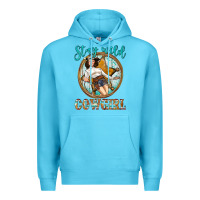 Ocean Blue Western Stay Wild Cowgirl Premium Hoodie - BundleAndBundleShop