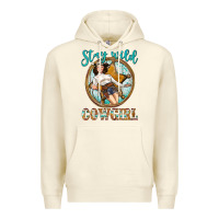 Sandshell Western Stay Wild Cowgirl Premium Hoodie - BundleAndBundleShop