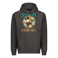Smoke Western Stay Wild Cowgirl Premium Hoodie - BundleAndBundleShop
