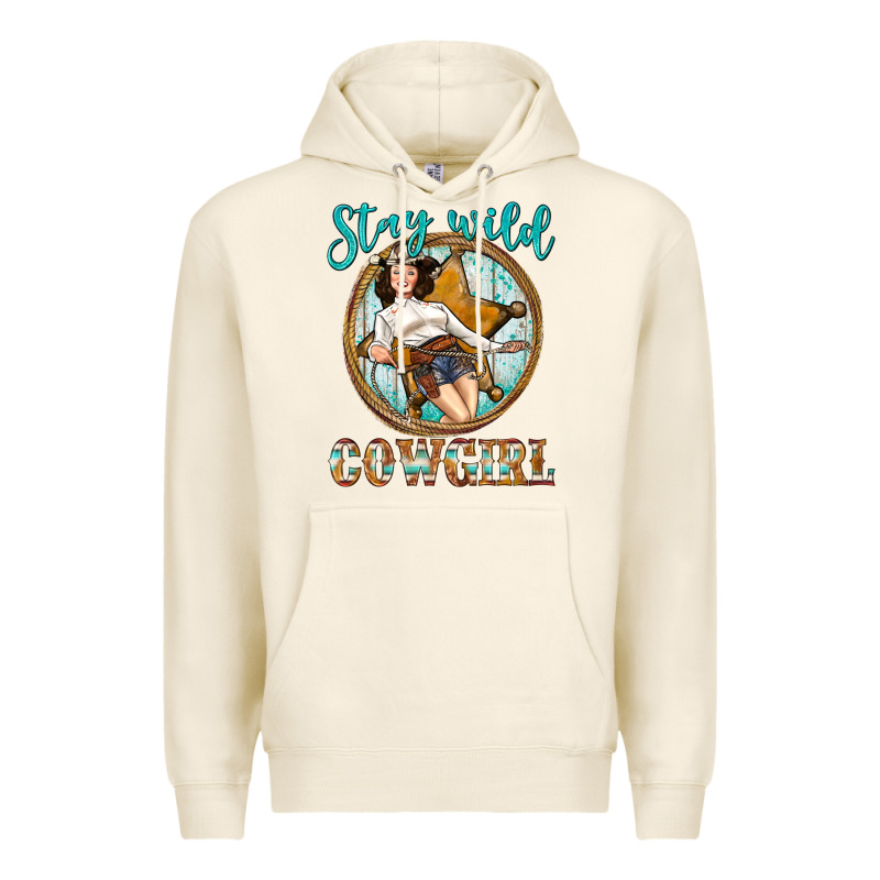 Western Stay Wild Cowgirl Premium Hoodie by BundleAndBundleShop | Teevron