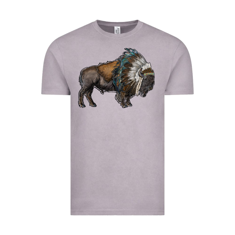 Bison With Indian Headdress Vintage Tee by RanaPortraitStore | Teevron
