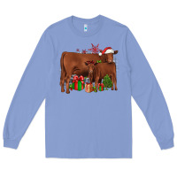 Colony Blue Christmas Gelbvieh Long Sleeve Tee - JahusDesignShop