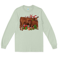 Matcha Christmas Gelbvieh Long Sleeve Tee - JahusDesignShop