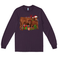 Plum Christmas Gelbvieh Long Sleeve Tee - JahusDesignShop