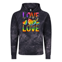 Cloud Black love is love with hearts Vintage Hoodie - texasbilliewilder