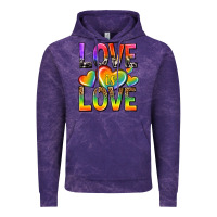 Cloud Purple love is love with hearts Vintage Hoodie - texasbilliewilder