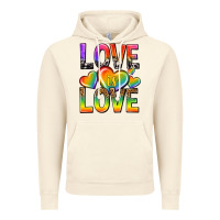 Vintage Artic love is love with hearts Vintage Hoodie - texasbilliewilder