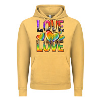 Vintage Mustard love is love with hearts Vintage Hoodie - texasbilliewilder